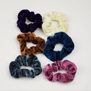 Velvet Scrunchie Hair Ties Bundle Of 6